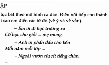 Soạn luyện tập thơ lục bát